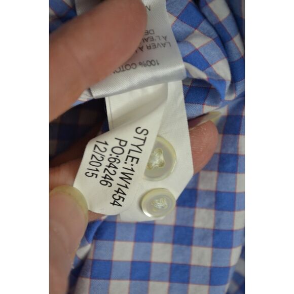 Vineyard Vines Men's XL Cooper Premium 120's Blue Checkered Button Down Shirt - Picture 12 of 12